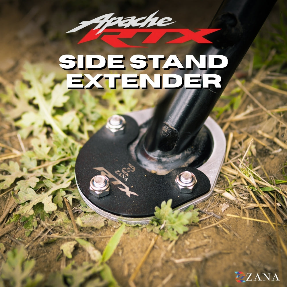ZANA Side Stand Extender for TVS Apache RTX 300 (MS Black) (ZI-8721)