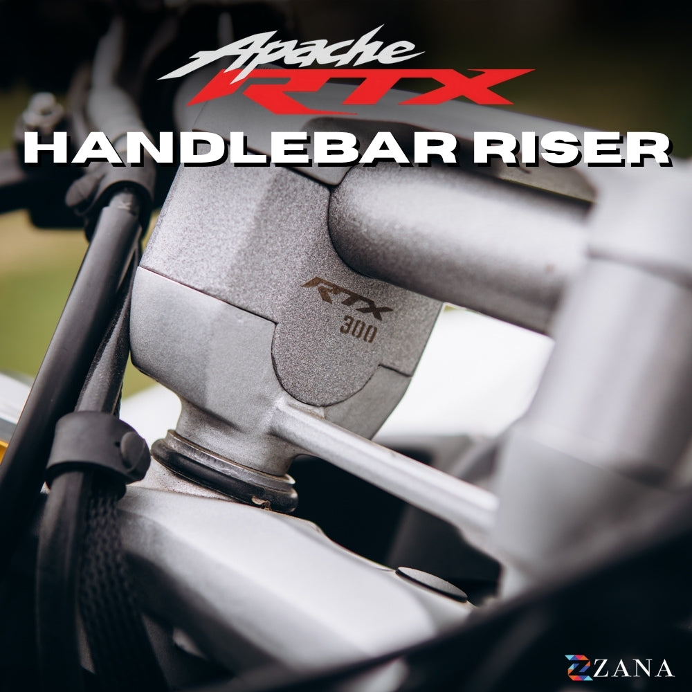 ZANA Vertical Handlebar Riser for TVS Apache RTX 300 (Silver) (ZI-8740)