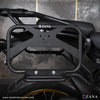 ZANA SADDLE STAYS WITH EXHAUST SHEILD WITH JERRY CAN MOUNTING TEXTURE MATT BLACK FOR HIMALAYAN(2016-22) /  SCRAM 411(2022) (ZI-8133)