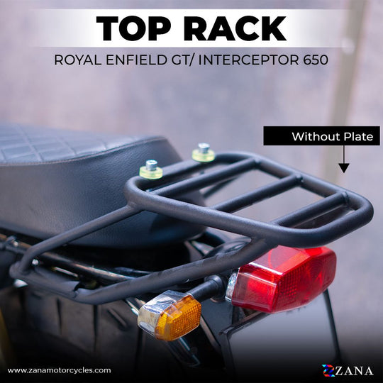 ZANA Top Rack MS without Plate compatible with Pillion Backrest for GT INTERCEPTOR 650 (ZI-8324)