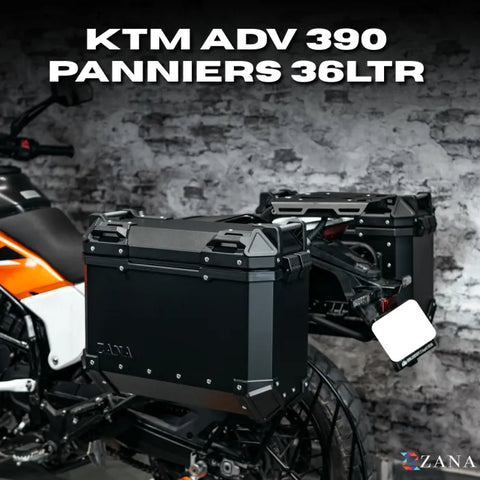 ZANA Side Pannier Set 36L Aluminium Silver for KTM ADV 390 2025 with Saddle Stay Frame (ZI-8560-LS)