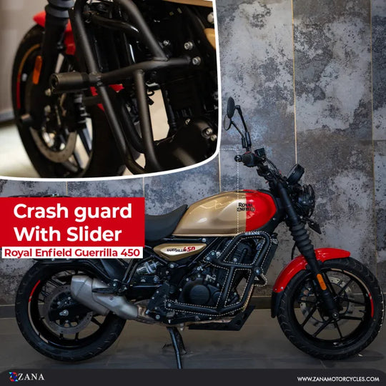 ZANA Crash Guard with Slider Black for Royal Enfield Guerrilla 450 Type 1 (ZI-8519)