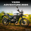 ZANA Crash Guard with Slider for Yezdi Adventure 2025 (Black) Compatible with OEM Tank Guard (ZI-8667)