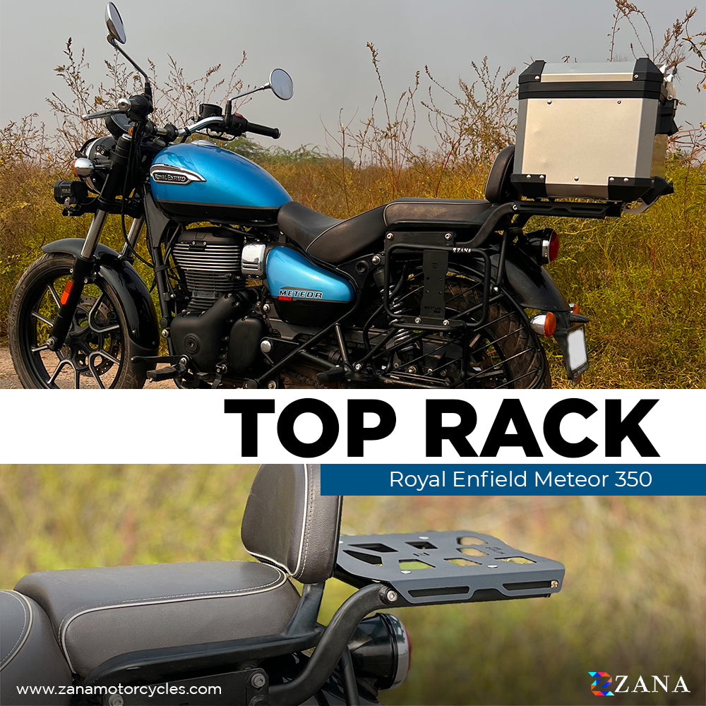 ZANA Top Rack with Plate Type 1 For Royal Enfield Meteor 350 (ZI-8399)