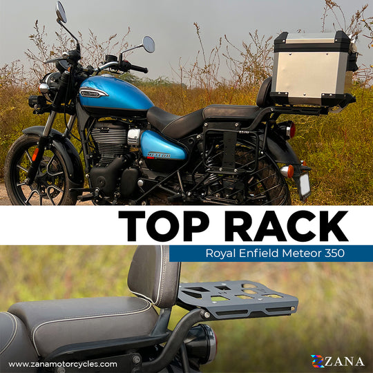 ZANA Top Rack with Plate Type 1 For Royal Enfield Meteor 350 (ZI-8399)