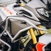 ZANA Upper and Lower Crash Guard With Slider Combo (Silver) For TVS Apache RTX 300 Beak Version (ZI-8712 ZI-8713)