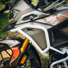 ZANA Upper and Lower Crash Guard with Slider Combo for TVS Apache RTX 300 Beak Version (White) (ZI-8747+ZI-8746)