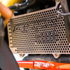 ZANA Radiator Guard Honeycomb (Silver) with Logo Black for TVS Apache RTX 300 (ZI-8722)