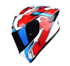 NHK K5R Onyx Gloss White Red Blue Helmet