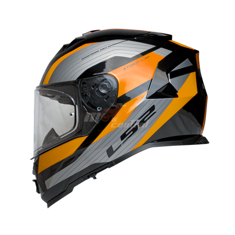 LS2 FF800 Storm II Rocker Silver Hi Viz Orange Gloss Helmet (D Ring)