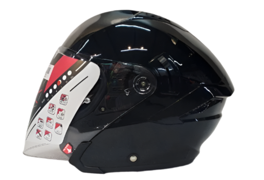 KYT NFJ Plain Gloss Black Helmet