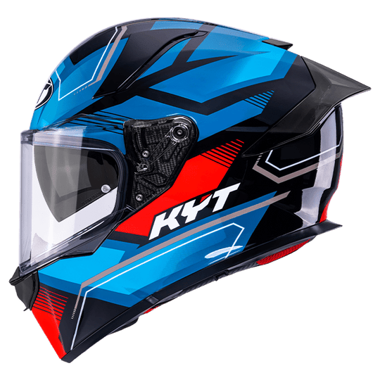 KYT R2R Pro Parsec Gloss Black Blue Red Helmet