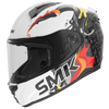 SMK Bionic Youth Splash Gloss White Black Yellow (GL124) Helmet