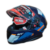MT Thunder 3 SV Spoiler Arual C7 Gloss Grey Blue Orange Helmet