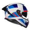 MT Thunder 3 SV Spoiler Arual A0 Gloss White Blue Red Helmet