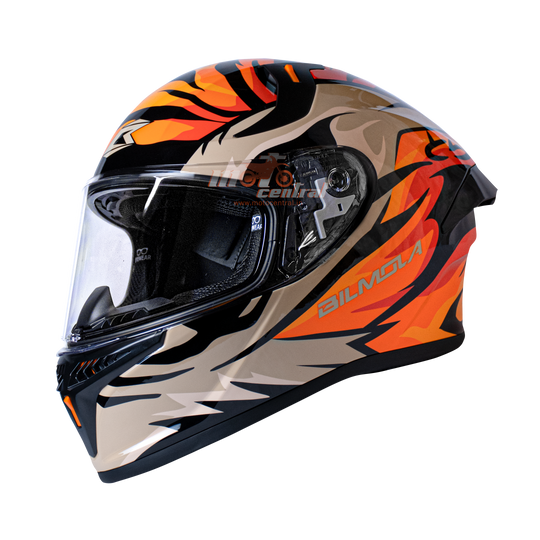 Bilmola Rapid RS Tiger Gloss Black Orange Helmet