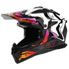 LS2 MX437 Fast II Wash Gloss White Black Helmet