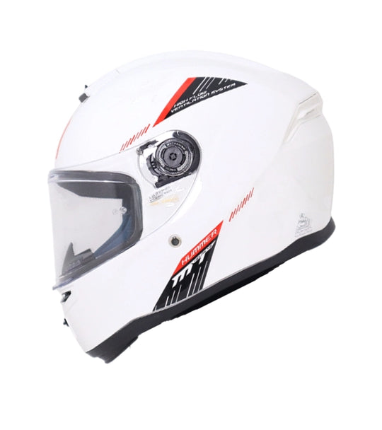 MT Hummer B Solid Gloss White A0 Helmet