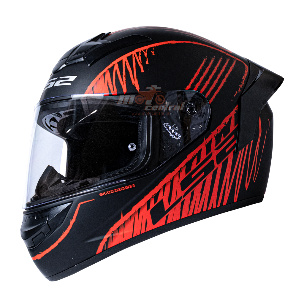 LS2 FF352 Writed Black Red Matt Helmet