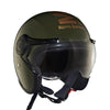 Royal Enfield Jet Open Face MLG Helmet (Green)