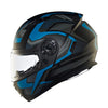 Royal Enfield Lightwing Modular Multi Rays Gloss Black Blue Helmet