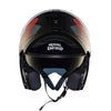 Royal Enfield Lightwing Modular Multi Rays Gloss Black Red Helmet