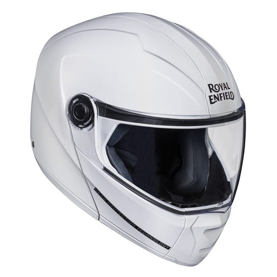 Royal Enfield Modular Adroit Gloss White Helmet