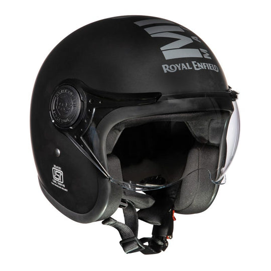Royal Enfield Jet Open Face MLG Helmet Matt (Black / Dark Grey)