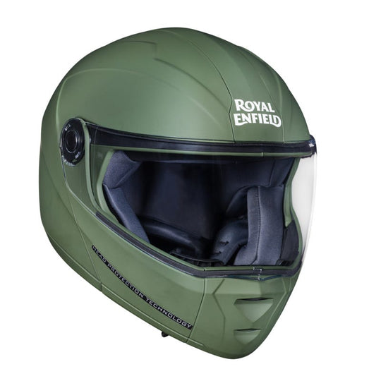 Royal Enfield Modular Adroit Matt Battle Green Helmet