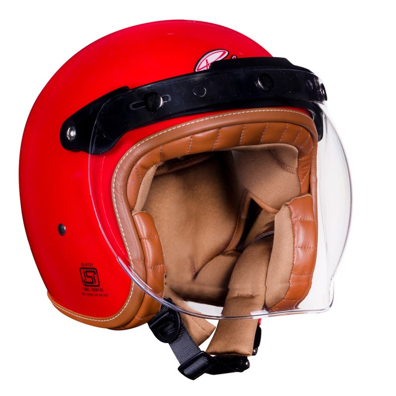 Royal Enfield Limited 120 Edition Go Interceptor Open Face Helmet (Red)