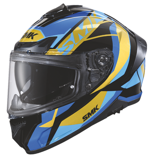 SMK Typhoon Style Matt Black Blue (MA275) Helmet