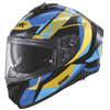 SMK Typhoon Style Gloss Black Blue (GL275) Helmet