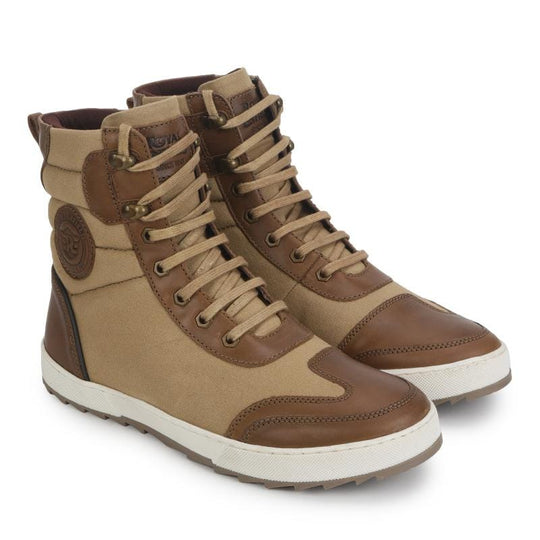 Royal Enfield Sturdy Leather Riding Boots (Light Khaki)