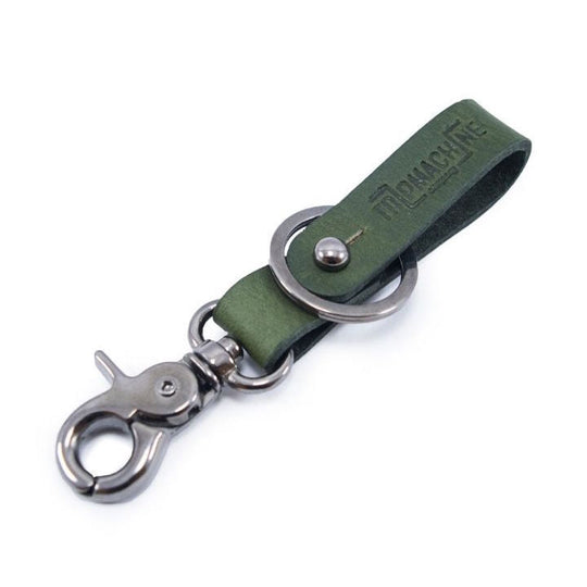 Trip Machine Key Fob Army Green with Metallic Black