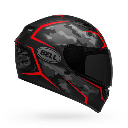 Bell Qualifier Stealth Camo Matt Black Red Helmet