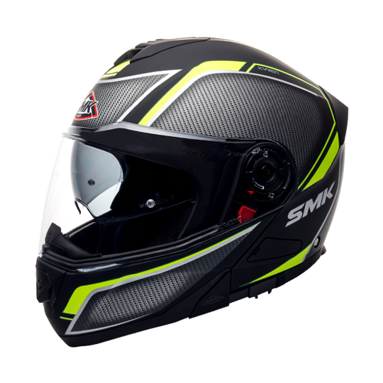 SMK Glide Kyren Matt Black Grey Yellow (MA264), Flip Up Helmets, SMK, Moto Central