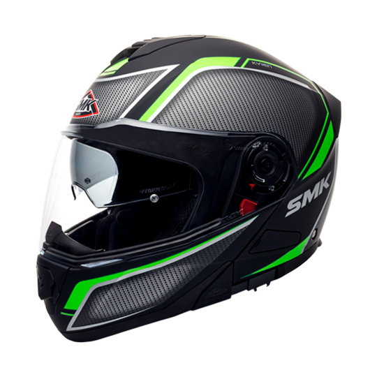 SMK Glide Kyren Matt Black Grey Green (MA268), Flip Up Helmets, SMK, Moto Central