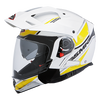SMK Hybrid Evo Enduro Helmet Tide Gloss White Yellow (GL142), Flip Off Helmets, SMK, Moto Central