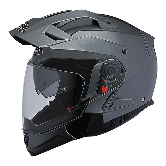 SMK Hybrid Evo Enduro Helmet Gloss Anthracite (GLDA600), Flip Off Helmets, SMK, Moto Central