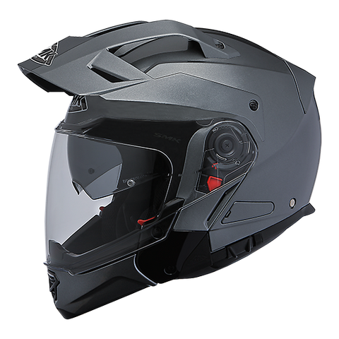 SMK Hybrid Evo Enduro Helmet Gloss Anthracite (GLDA600), Flip Off Helmets, SMK, Moto Central