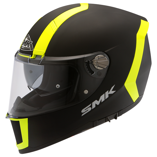 SMK Force Matt Black Fluorescent Yellow (MA240), Full Face Helmets, SMK, Moto Central
