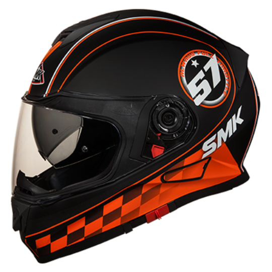 SMK Twister Blade Matt Black-Orange (MA276) - Moto Central