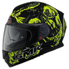 SMK Twister Skull Matt Black-Fluorescent Yellow (MA240), Full Face Helmets, SMK, Moto Central