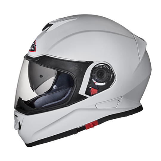 SMK Twister White Gloss (GL100), Full Face Helmets, SMK, Moto Central