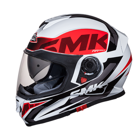 SMK Twister Logo White Red Gloss (GL132) - Moto Central