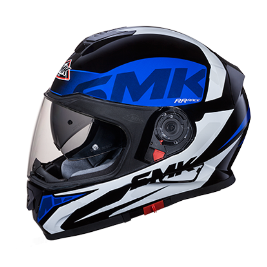 SMK Twister Logo Matt Black Blue (MA251) - Moto Central