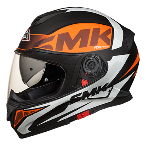SMK Twister Logo Matt Black Orange (MA271) - Moto Central