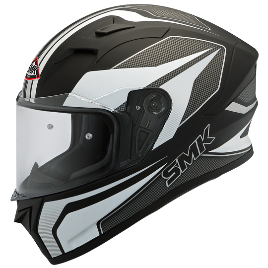 SMK Stellar Dynamo Matt Black White Grey (MA216), Full Face Helmets, SMK, Moto Central