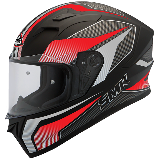 SMK Stellar Dynamo Matt Black Red Grey (MA236), Full Face Helmets, SMK, Moto Central