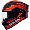 SMK Stellar Bolt Matt Black Red White (MA231) Helmet, Full Face Helmets, SMK, Moto Central